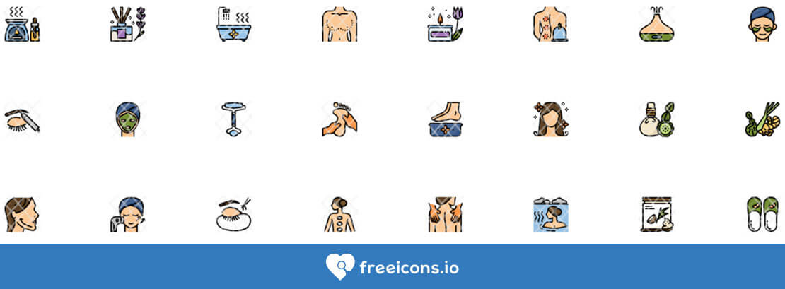 Types of icons used in hotels and spas